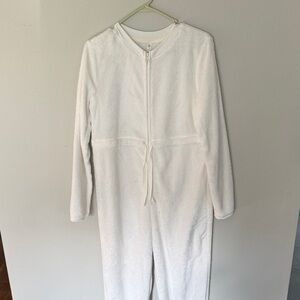 SO Plush White Zip-Up Top